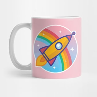 Cartoon Rocket Mug